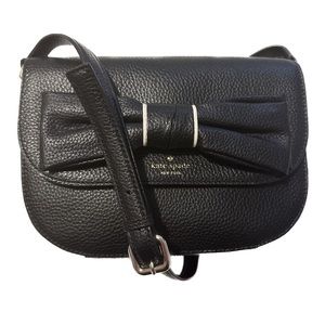 NWOT Kate Spade Leather Crossbody Black Bow